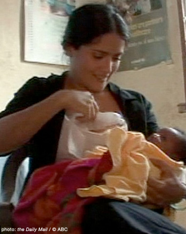 Salma Hayek Breastfeedings
