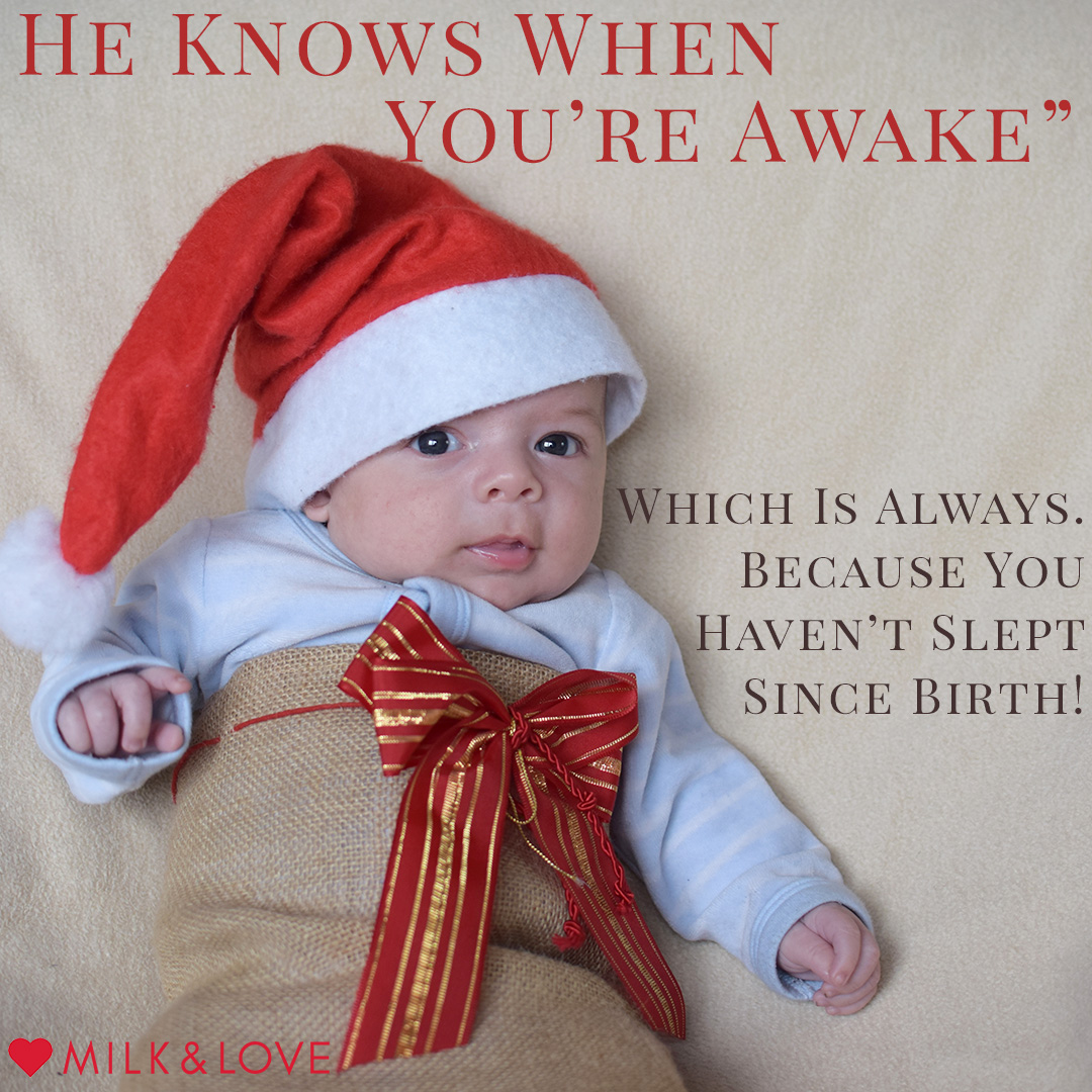 New Baby Christmas Meme - No Sleep